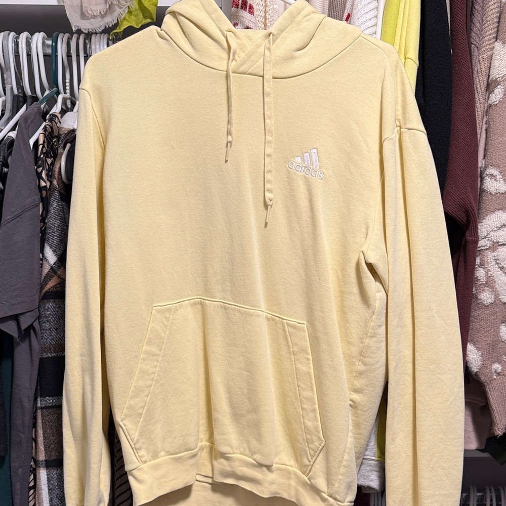 Adidas Yellow Hoodie Sweatshirt EUC